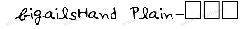 AbigailsHand Plain字体转换